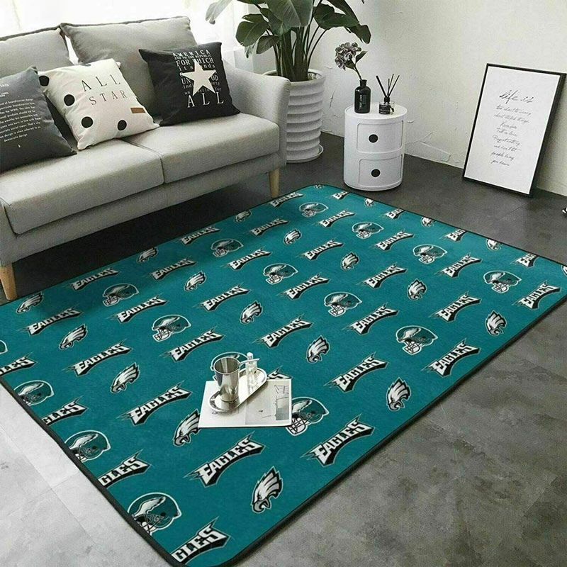 Philadelphia Eagles Rug NFL Area Rug Bedroom Rug Indoor Rug Rectangle Carpet