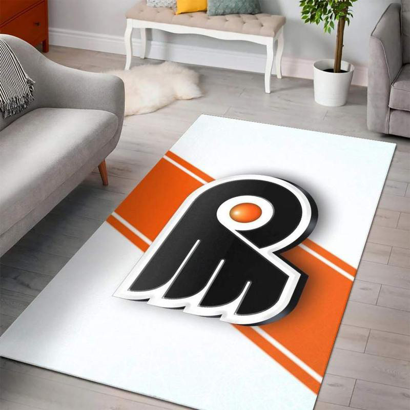 Philadelphia Flyers Rug NHL Area Rug Dining Room Rug Indoor Indoor Rug Rectangle Carpet