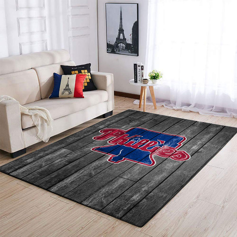 Philadelphia Phillies Rug MLB Area Rug Dining Room Rug Indoor Indoor Rug Rectangle Carpet
