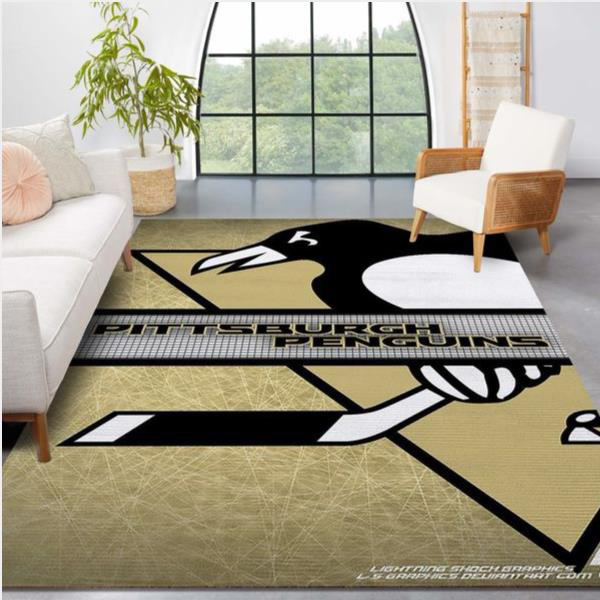 Pittsburgh Penguins Area Rug NHL Area Rug Bedroom Area Rug Indoor Indoor Rug Rectangle Carpet