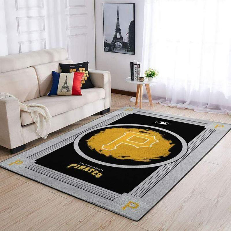 Pittsburgh Pirates Area Rug MLB Area Rug Bathroom Rug Indoor Rugs Rectangle Carpet