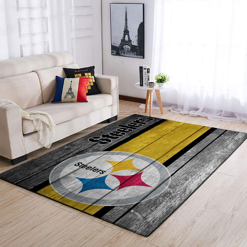 Pittsburgh Steelers Area Rug NFL Area Rug Bedroom Rug Indoor Rug Rectangle Carpet