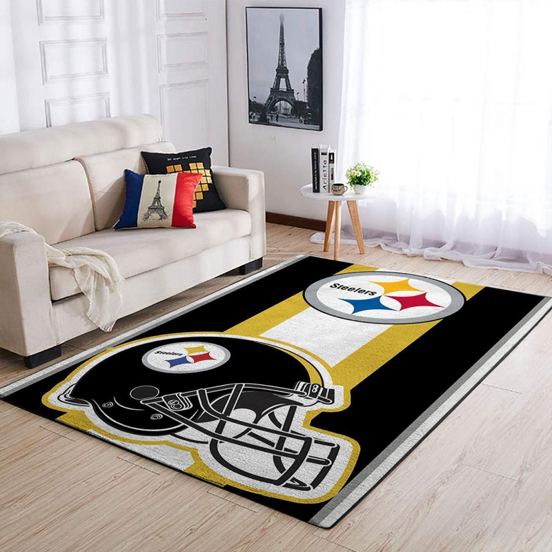 Pittsburgh Steelers Rug NFL Area Rug Living Room Rug Indoor Rugs Rectangle Carpet