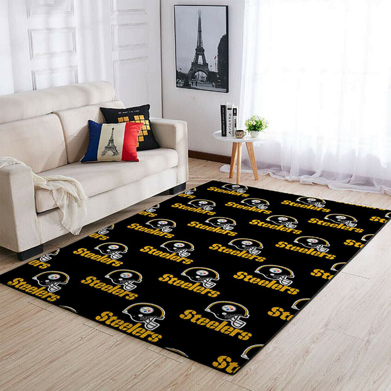 Pittsburgh Steelers Area Rug NFL Area Rug Bedroom Rug Indoor Indoor Rug Rectangle Carpet