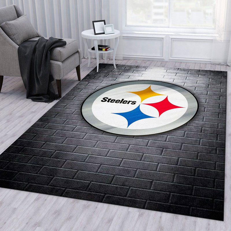 Pittsburgh Steelers Area Rug NFL Area Rug Living Room Rug Indoor Rug Rectangle Carpet