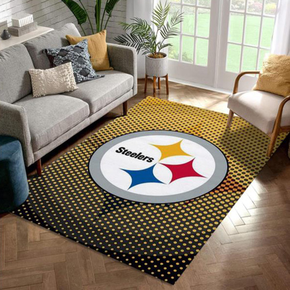 Pittsburgh Steelers Area Rug NFL Area Rug Dining Room Rug Indoor Rug Rectangle Carpet