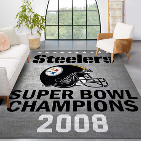 Pittsburgh Steelers Area Rug NFL Area Rug Living Room Area Rug Indoor Rug Rectangle Carpet