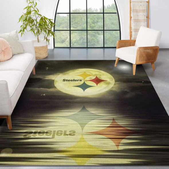 Pittsburgh Steelers Rug NFL Area Rug Bedroom Area Rug Indoor Indoor Rug Rectangle Carpet