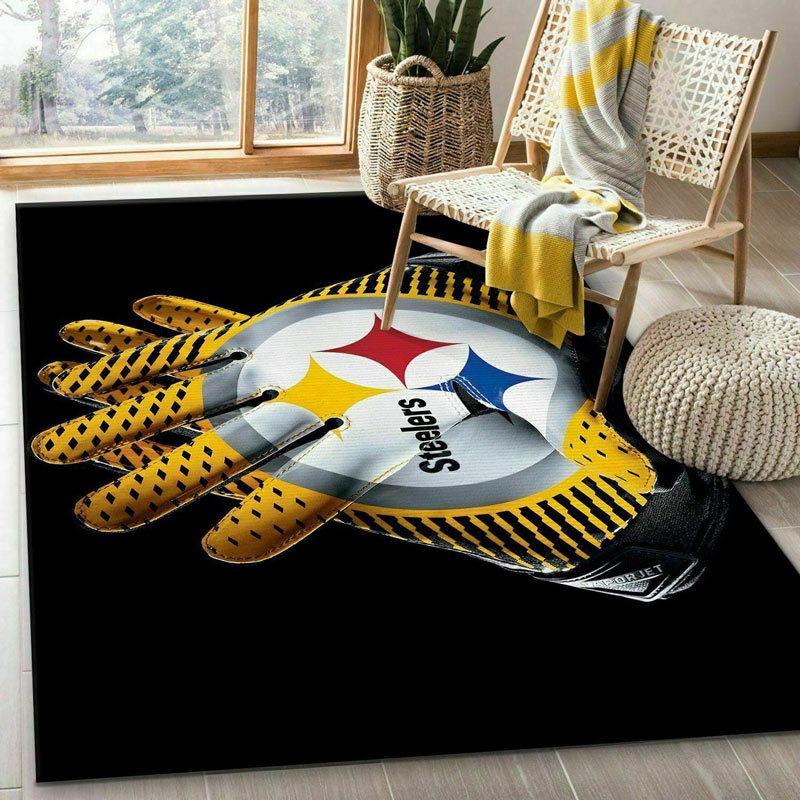 Pittsburgh Steelers Area Rug NFL Area Rug Kitchen Rug Indoor Indoor Rugs Rectangle Carpet