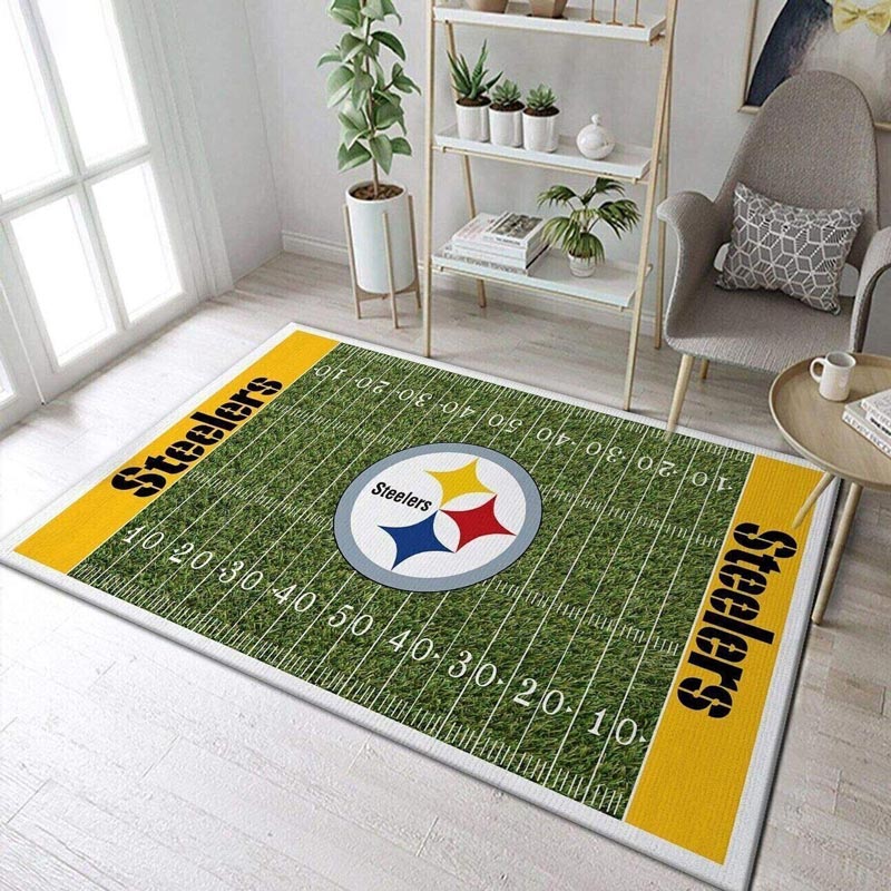 Pittsburgh Steelers Rug NFL Area Rug Bathroom Rug Indoor Indoor Rugs Rectangle Carpet