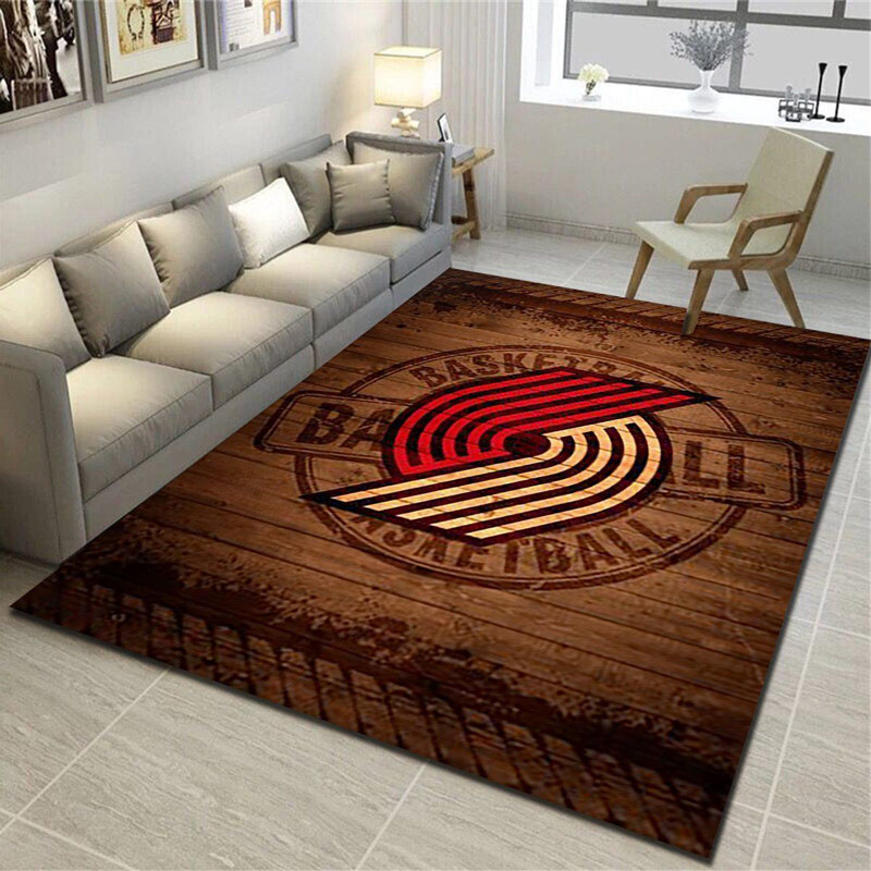 Portland Trail Blazers Area Rug NBA Area Rug Living Room Rug Indoor Indoor Rug Rectangle Carpet