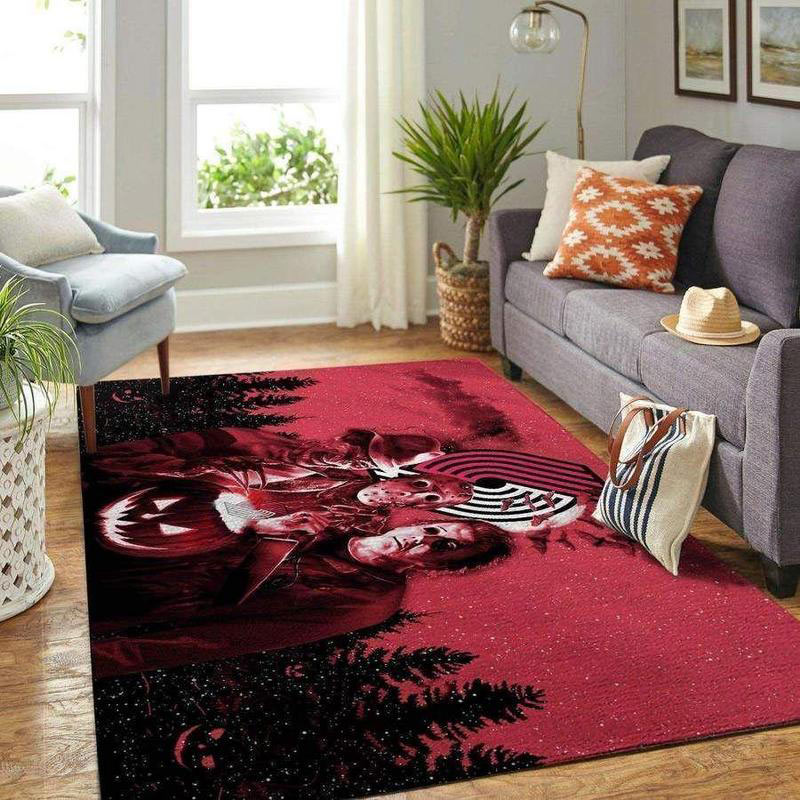 Portland Trail Blazers Area Rug NBA Area Rug Bathroom Rugs Indoor Indoor Rug Rectangle Carpet