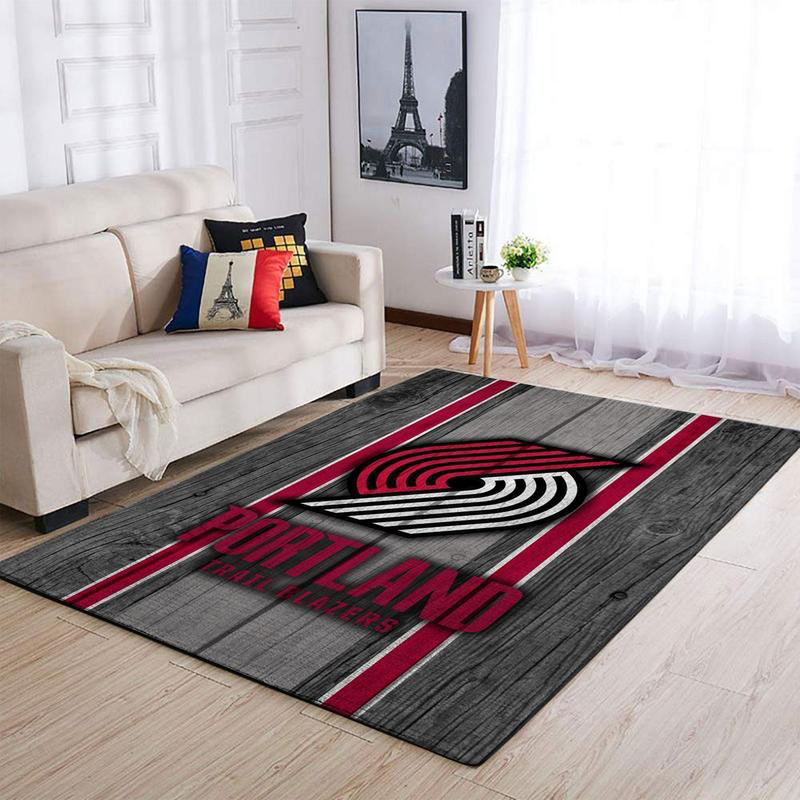Portland Trail Blazers Area Rug NBA Area Rug Bathroom Rug Indoor Rug Rectangle Carpet