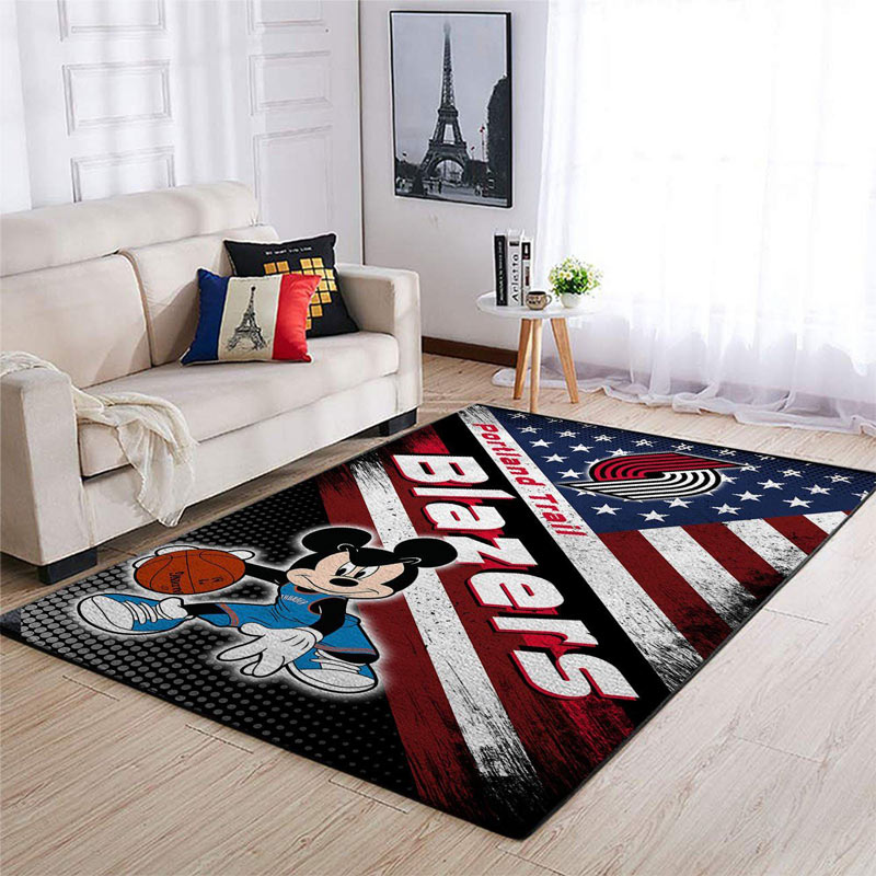 Portland Trail Blazers Area Rug NBA Area Rug Living Room Area Rug Indoor Rugs Rectangle Carpet