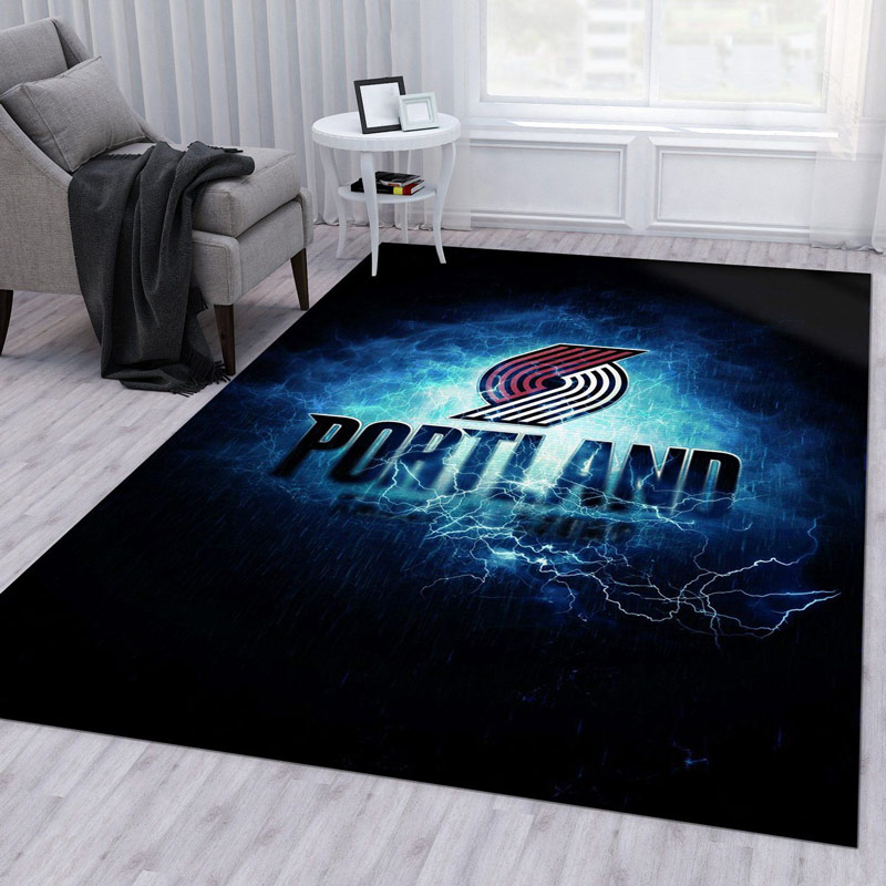 Portland Trail Blazers Rug NBA Area Rug Kitchen Rug Indoor Indoor Rug Rectangle Carpet