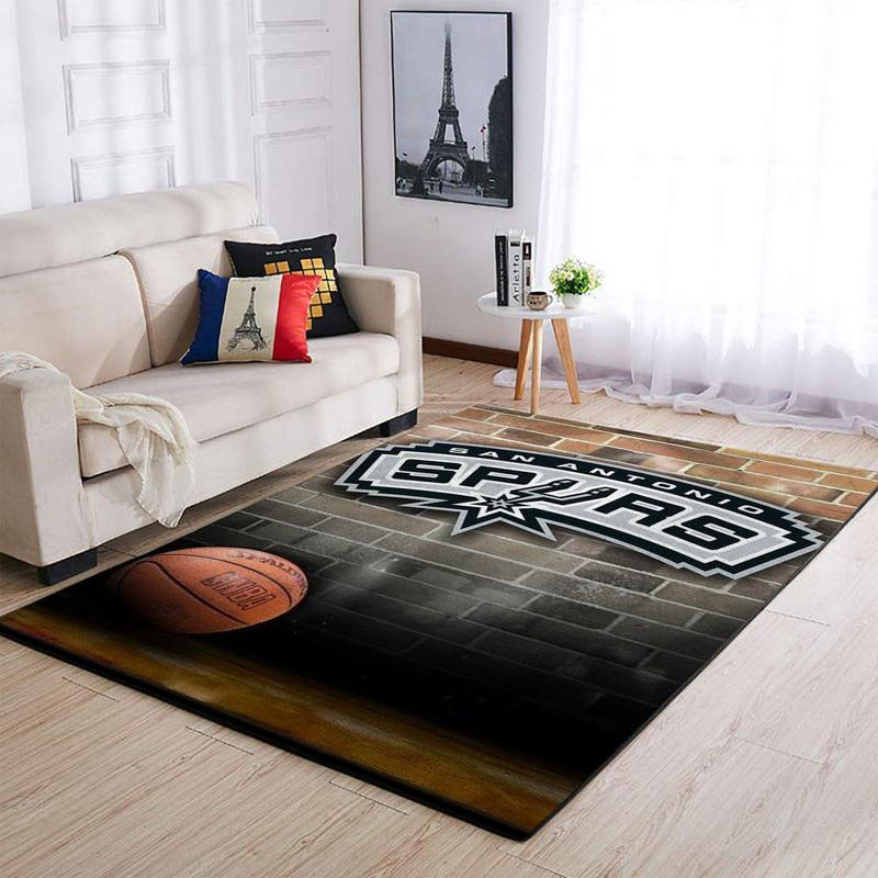 San Antonio Spurs Area Rug NBA Area Rug Bathroom Rug Indoor Indoor Rugs Rectangle Carpet