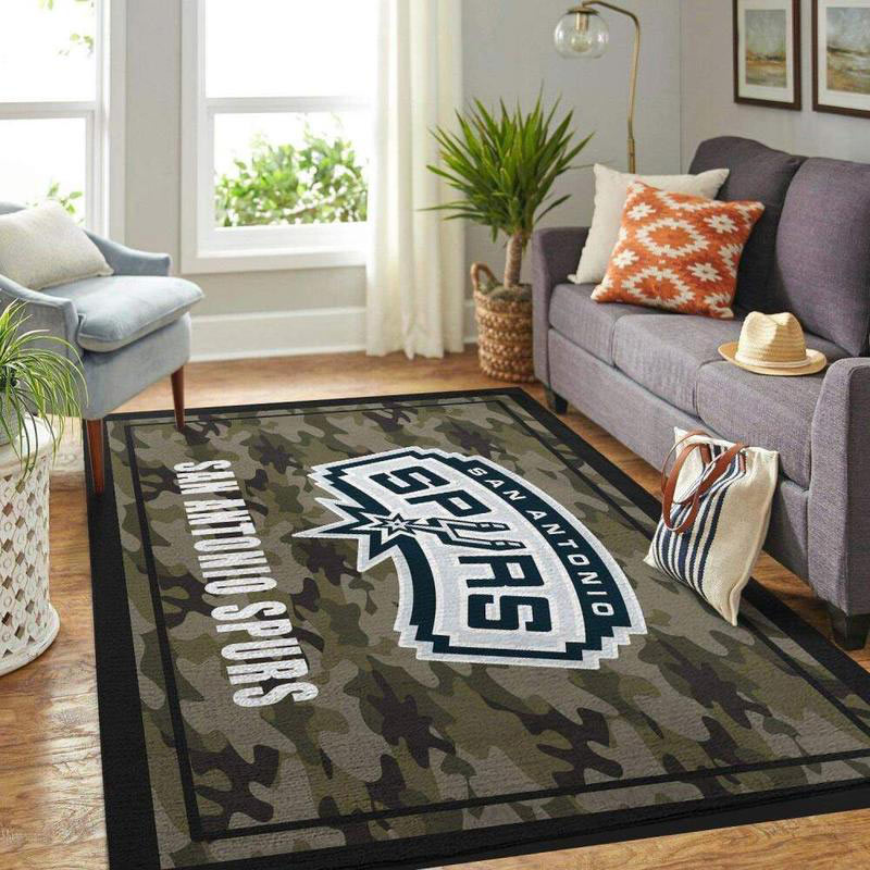 San Antonio Spurs Area Rug NBA Area Rug Dining Room Rug Indoor Rugs Rectangle Carpet