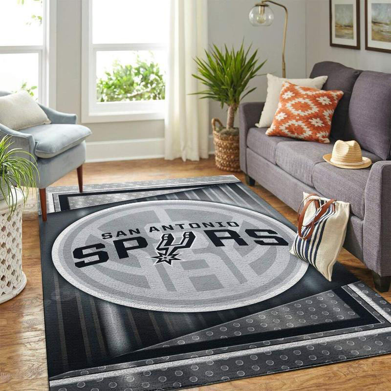 San Antonio Spurs Area Rug NBA Area Rug Bathroom Rug Indoor Rug Rectangle Carpet