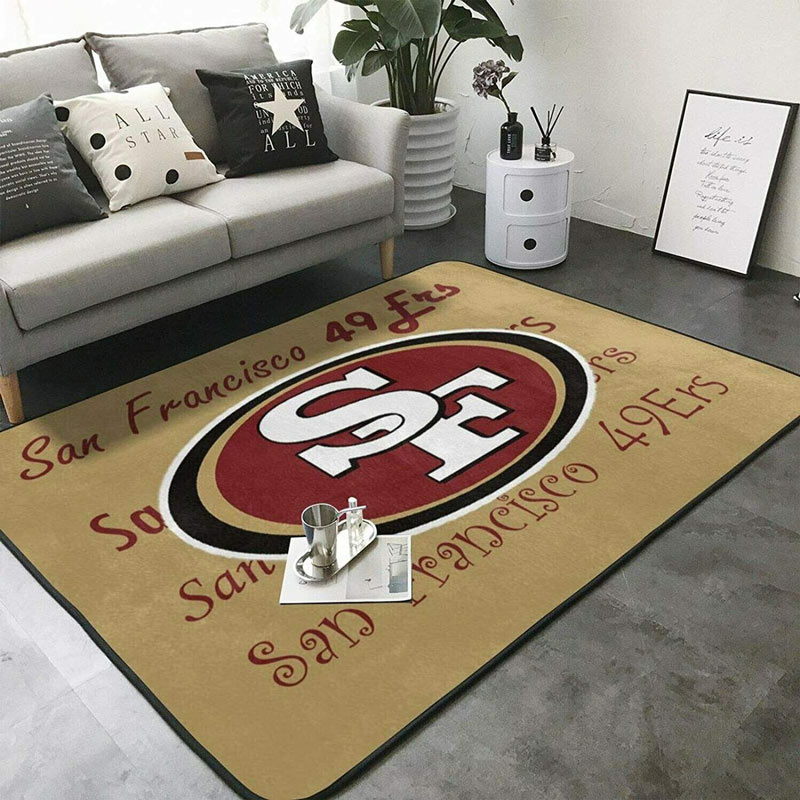 San Francisco 49ers Rug NFL Area Rug Living Room Area Rug Indoor Indoor Rugs Rectangle Carpet