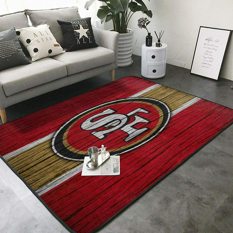 San Francisco 49ers Area Rug NFL Area Rug Dining Room Rugs Indoor Indoor Rugs Rectangle Carpet
