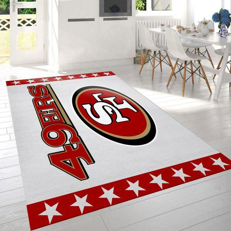 San Francisco 49ers Rug NFL Area Rug Living Room Rug Indoor Rug Rectangle Carpet