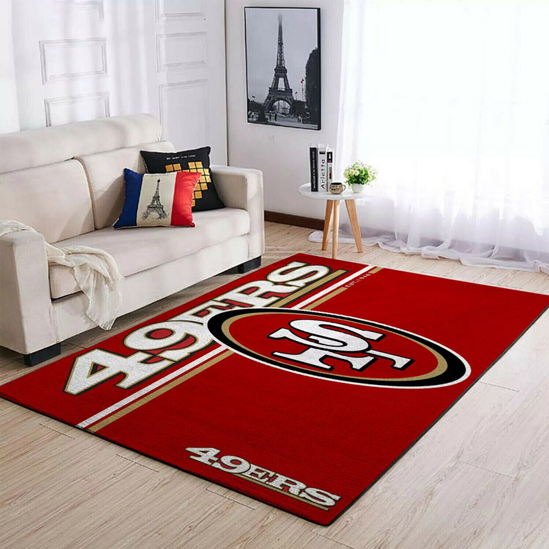 San Francisco 49ers Area Rug NFL Area Rug Living Room Rug Indoor Indoor Rugs Rectangle Carpet