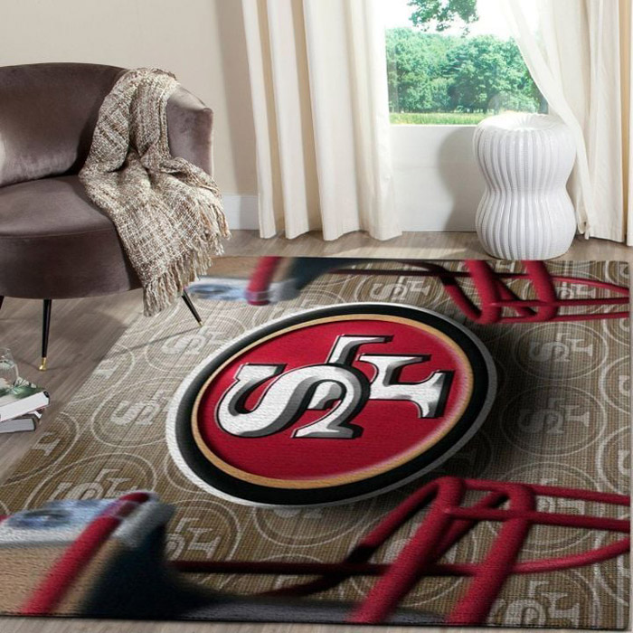 San Francisco 49ers Rug NFL Area Rug Bedroom Area Rug Indoor Rug Rectangle Carpet