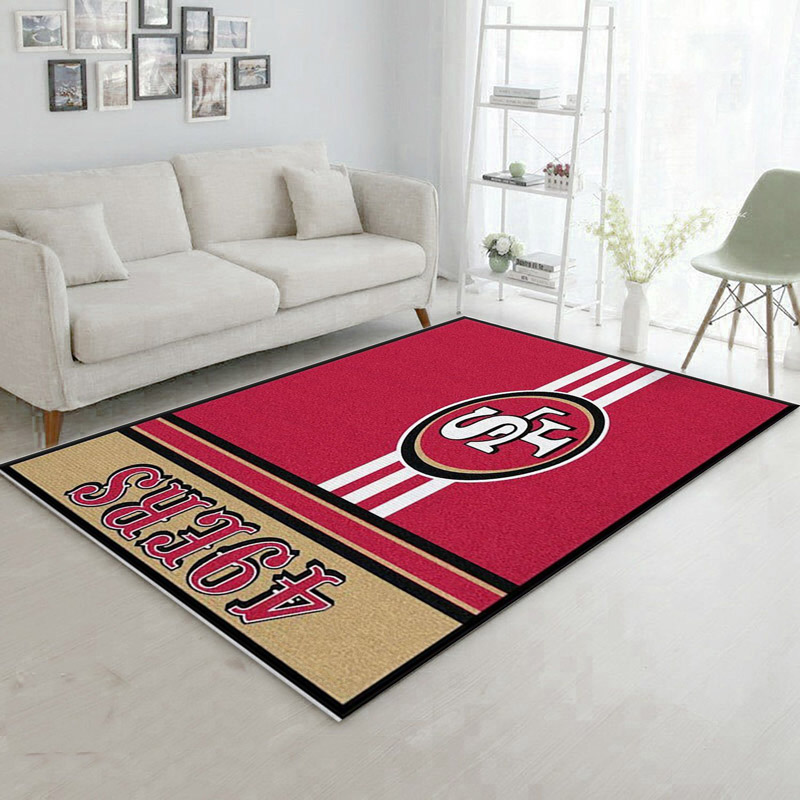 San Francisco 49ers Rug NFL Area Rug Dining Room Rugs Indoor Indoor Rugs Rectangle Carpet