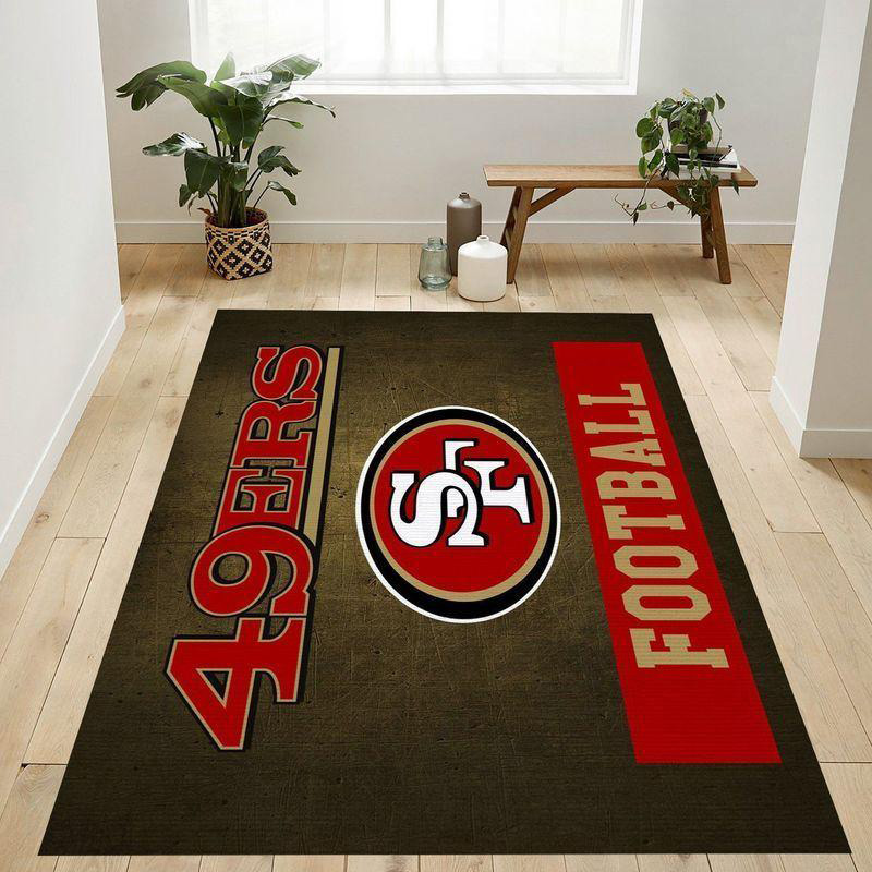 San Francisco 49ers Area Rug NFL Area Rug Bedroom Rug Indoor Rugs Rectangle Carpet