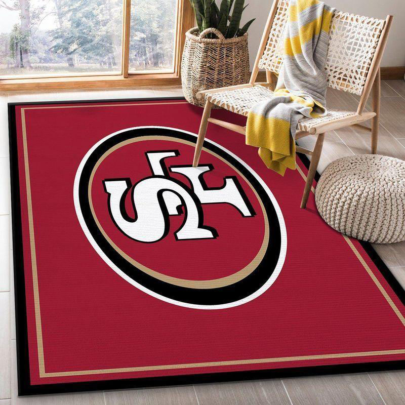 San Francisco 49ers Area Rug NFL Area Rug Living Room Area Rug Indoor Rugs Rectangle Carpet