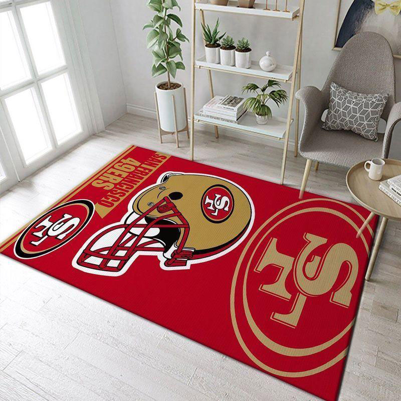 San Francisco 49ers Area Rug NFL Area Rug Bedroom Area Rug Indoor Indoor Rug Rectangle Carpet