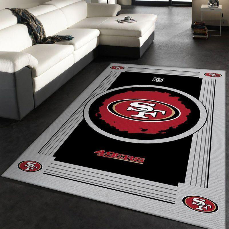 San Francisco 49ers Area Rug NFL Area Rug Dining Room Rugs Indoor Indoor Rugs Rectangle Carpet