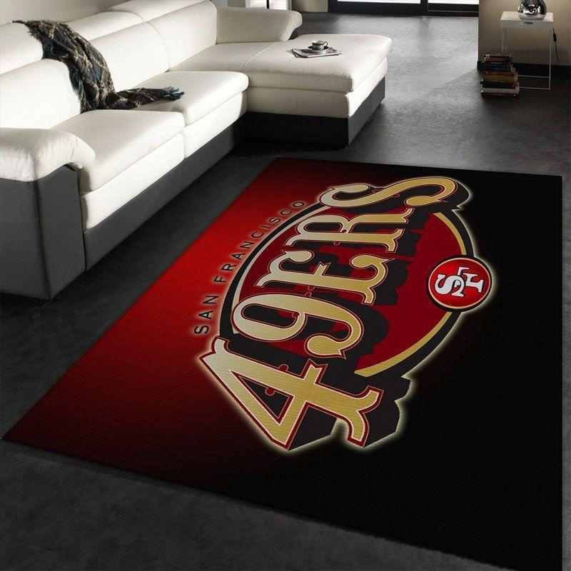 San Francisco 49ers Rug NFL Area Rug Living Room Area Rug Indoor Rug Rectangle Carpet
