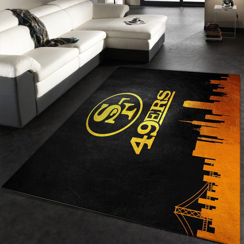 San Francisco 49ers Area Rug NFL Area Rug Living Room Area Rug Indoor Rugs Rectangle Carpet