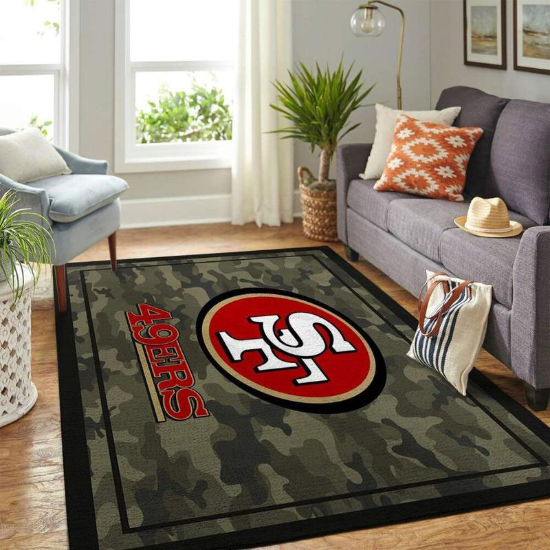 San Francisco 49ers Area Rug NFL Area Rug Living Room Rug Indoor Rug Rectangle Carpet