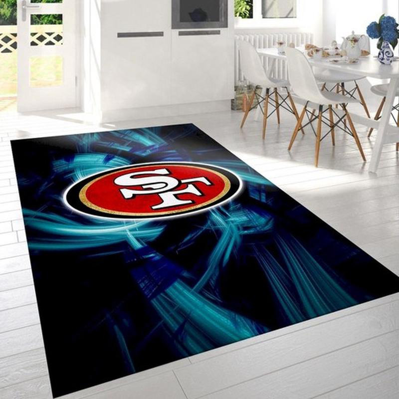 San Francisco 49ers Rug NFL Area Rug Living Room Rug Indoor Indoor Rug Rectangle Carpet