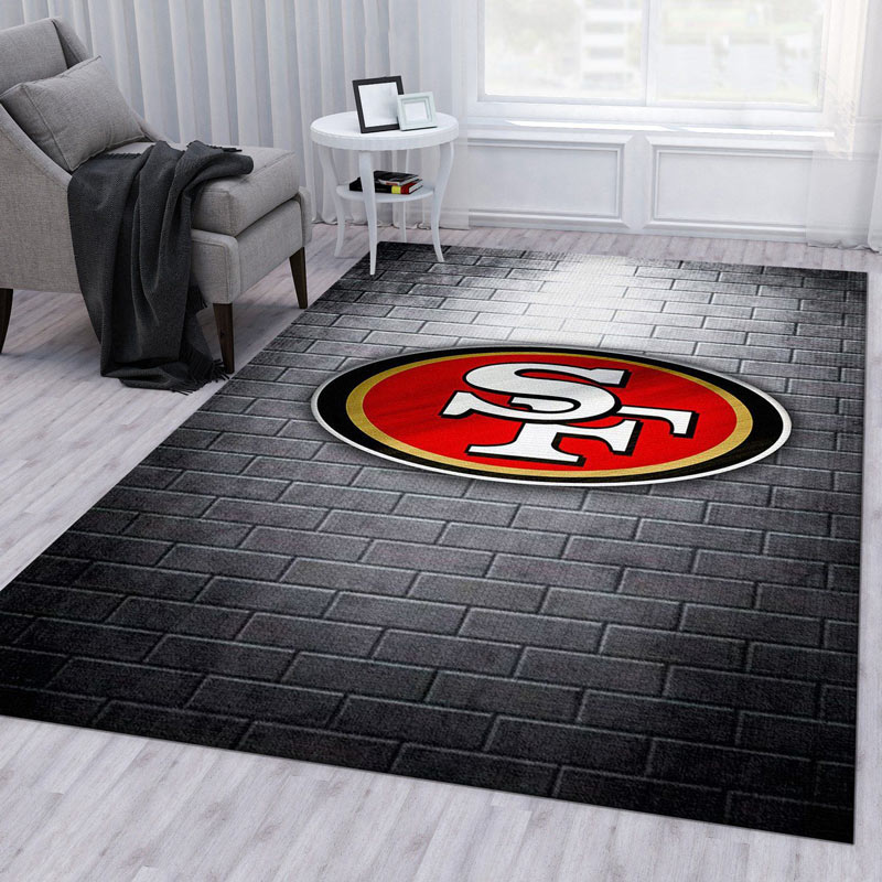 San Francisco 49ers Area Rug NFL Area Rug Living Room Area Rug Indoor Rug Rectangle Carpet