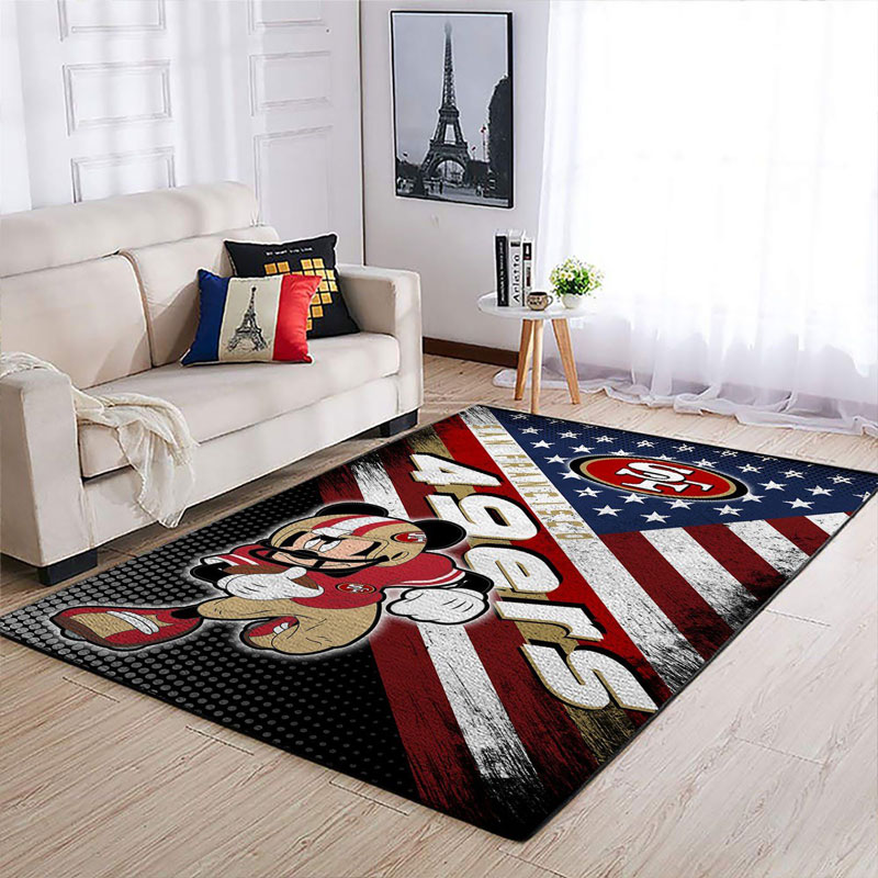 San Francisco 49ers Rug NFL Area Rug Living Room Area Rug Indoor Indoor Rugs Rectangle Carpet