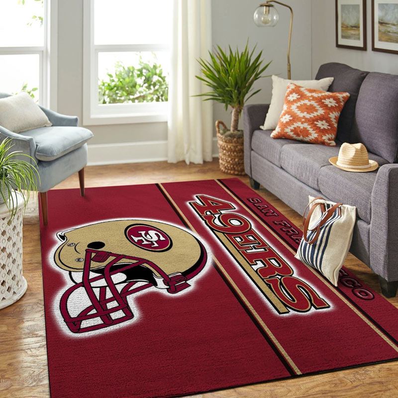 San Francisco 49ers Area Rug NFL Area Rug Dining Room Rugs Indoor Rug Rectangle Carpet