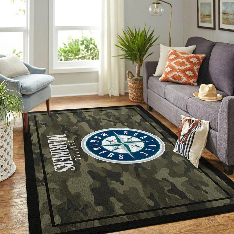 Seattle Mariners Rug MLB Area Rug Bedroom Rug Indoor Rug Rectangle Carpet