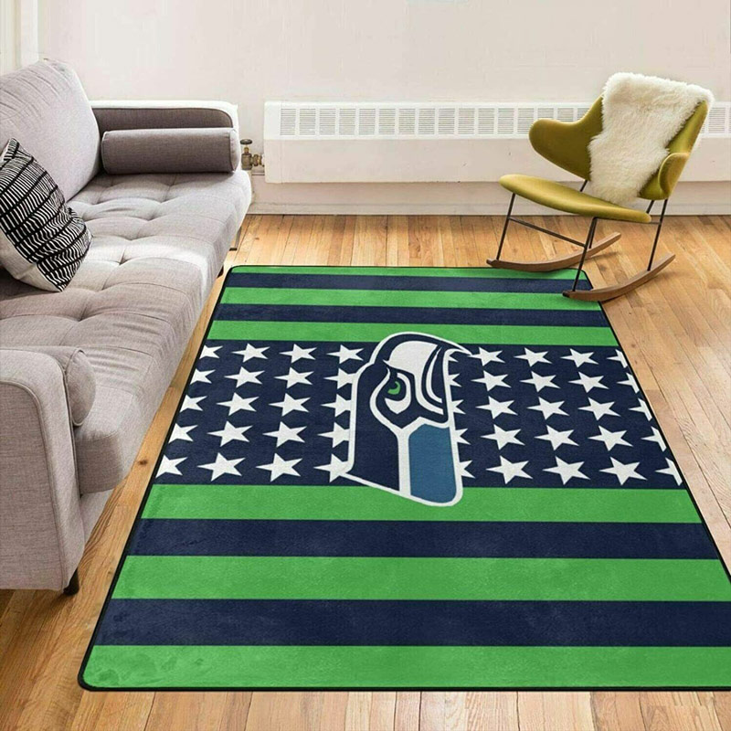 Seattle Seahawks Rug NFL Area Rug Living Room Area Rug Indoor Indoor Rugs Rectangle Carpet