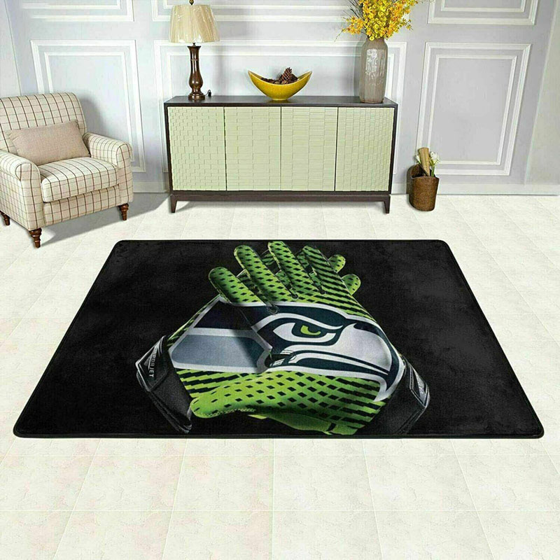 Seattle Seahawks Rug NFL Area Rug Dining Room Rug Indoor Rugs Rectangle Carpet