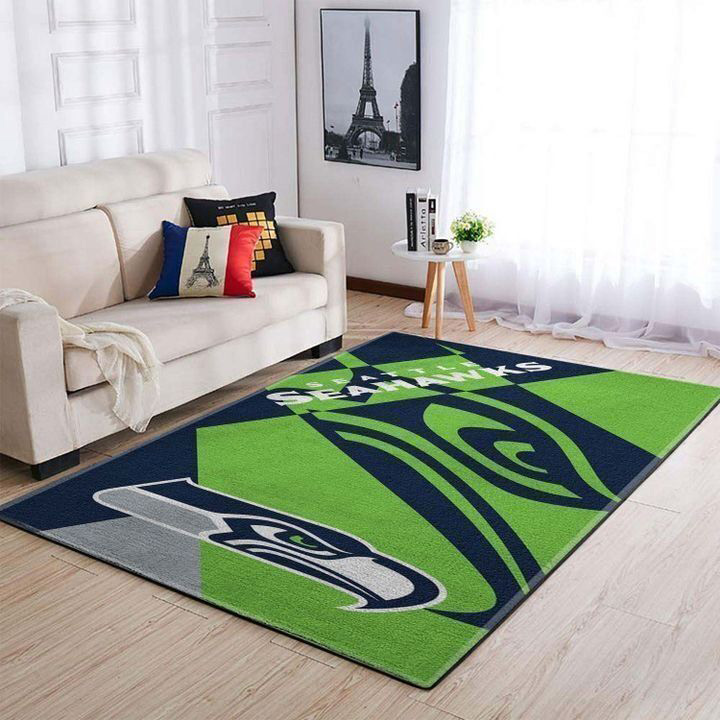Seattle Seahawks Rug NFL Area Rug Bathroom Rugs Indoor Indoor Rugs Rectangle Carpet