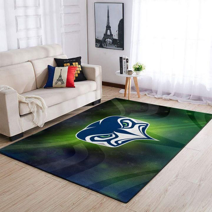 Seattle Seahawks Area Rug NFL Area Rug Bathroom Rugs Indoor Rugs Rectangle Carpet
