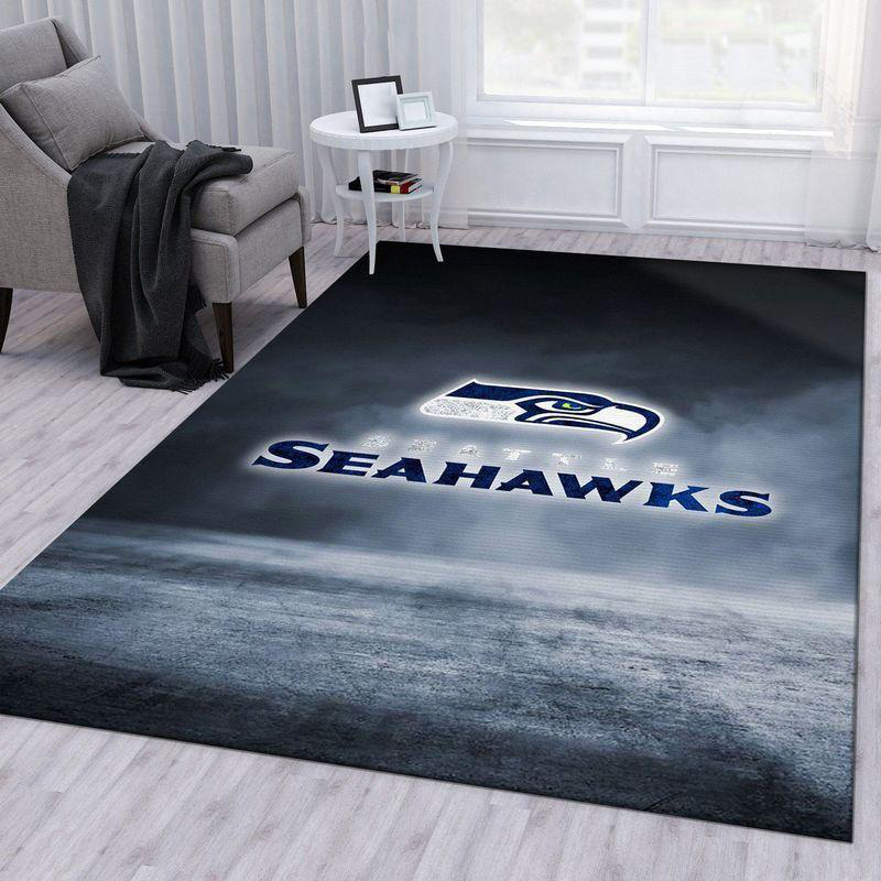 Seattle Seahawks Rug NFL Area Rug Bedroom Area Rug Indoor Rugs Rectangle Carpet