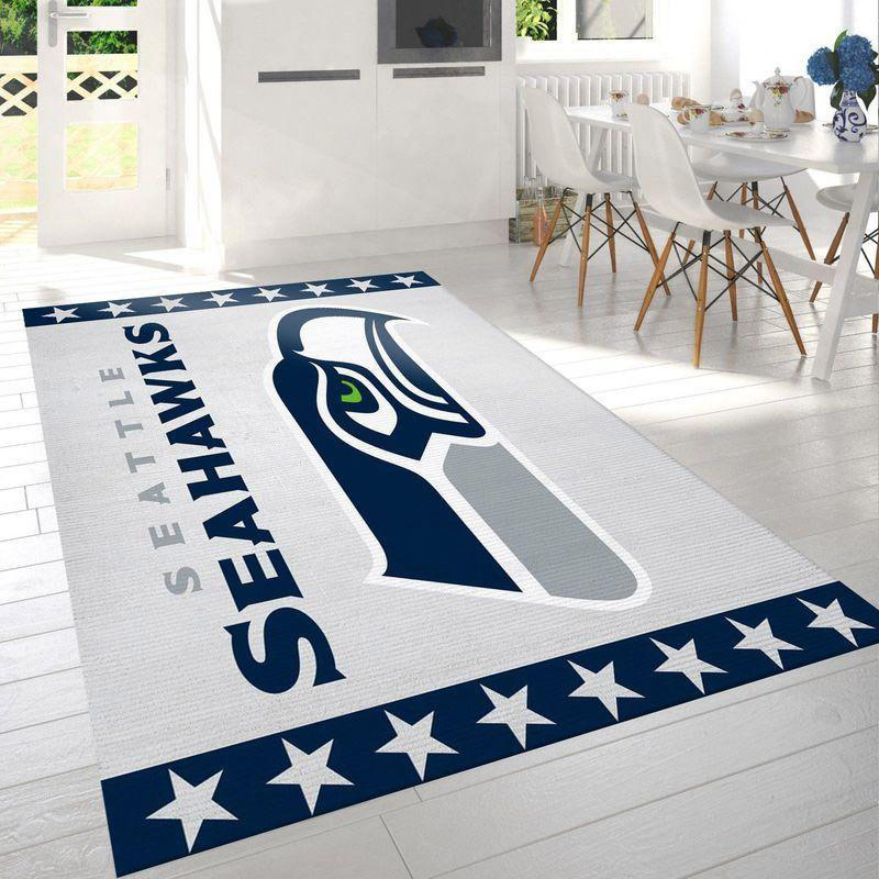 Seattle Seahawks Rug NFL Area Rug Bathroom Rugs Indoor Rugs Rectangle Carpet