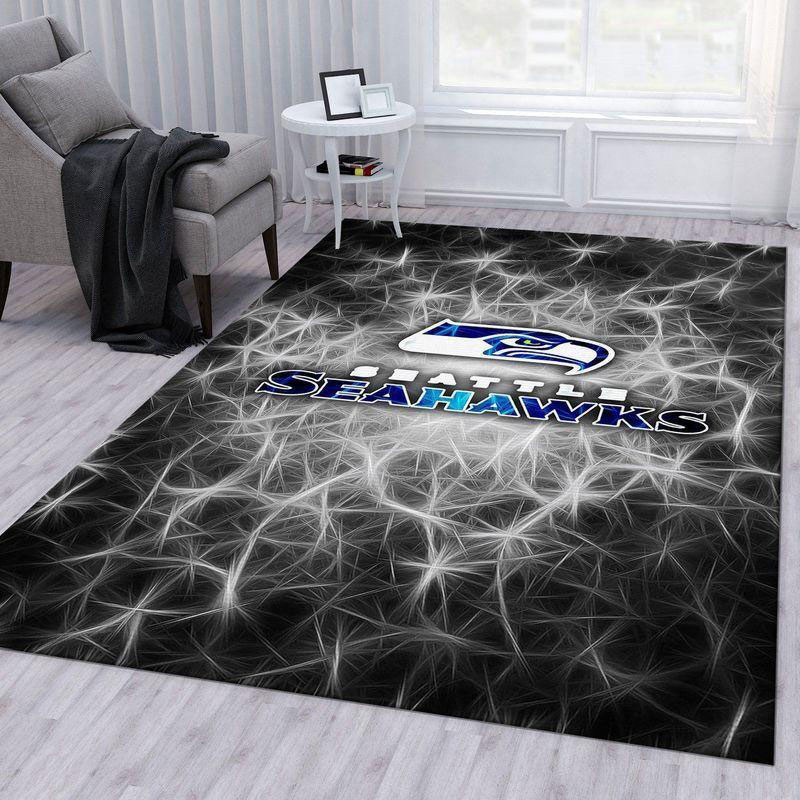 Seattle Seahawks Area Rug NFL Area Rug Kitchen Rug Indoor Indoor Rugs Rectangle Carpet