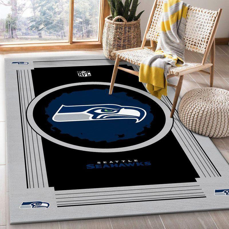 Seattle Seahawks Rug NFL Area Rug Bathroom Rug Indoor Rugs Rectangle Carpet