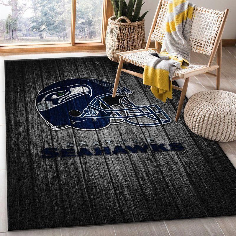Seattle Seahawks Rug NFL Area Rug Kitchen Rug Indoor Rug Rectangle Carpet