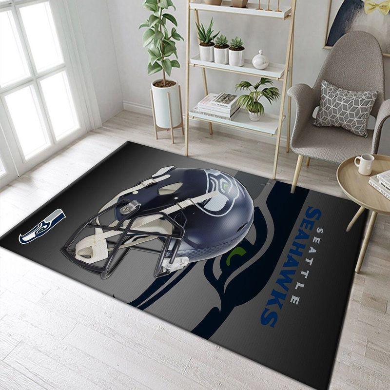 Seattle Seahawks Rug NFL Area Rug Dining Room Rugs Indoor Indoor Rugs Rectangle Carpet